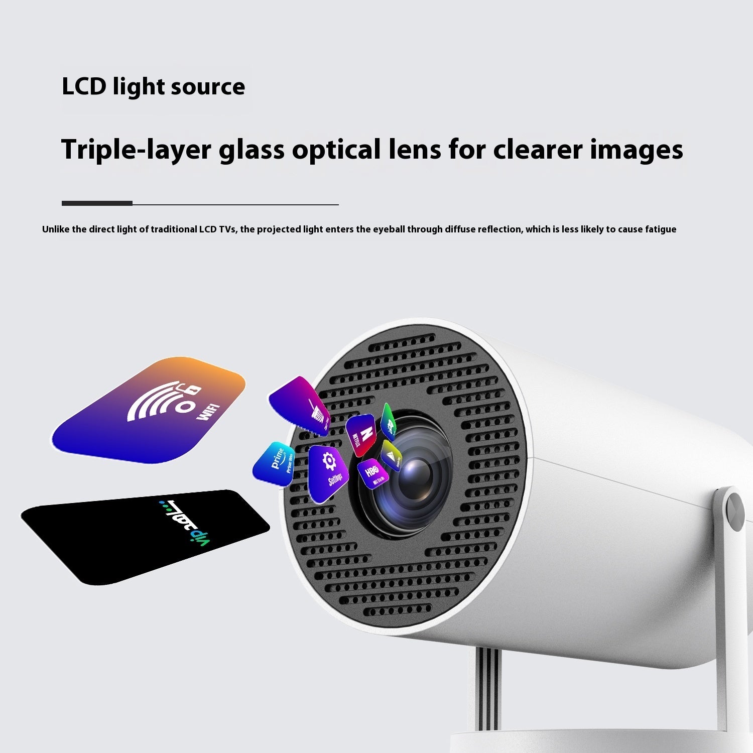 Portable Projector 180 Degrees Projection Angle