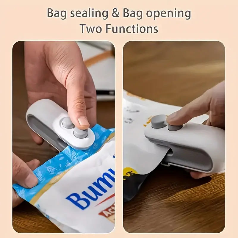 Mini Heat Bag Sealing Machine Package Sealer Bags Plastic Food Sealer Clip Bag Handheld Sealer Food Packaging Heat Sealer