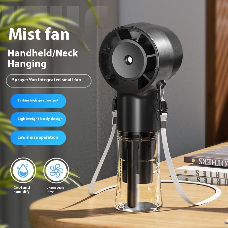Mini Fan Multifunctional Halter Usb Hand-held Spray Fan