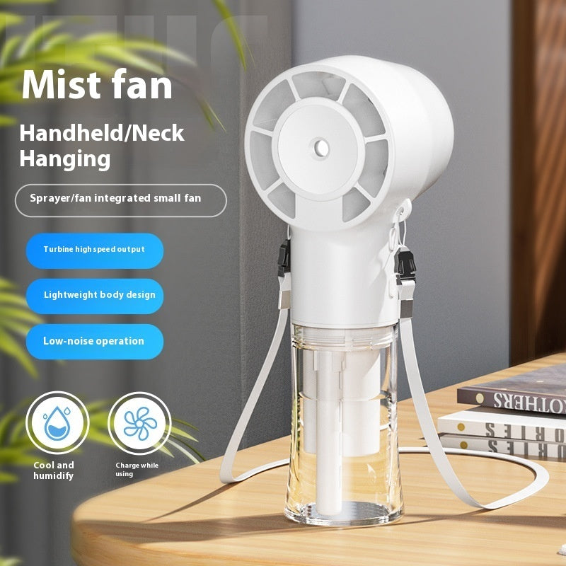 Mini Fan Multifunctional Halter Usb Hand-held Spray Fan