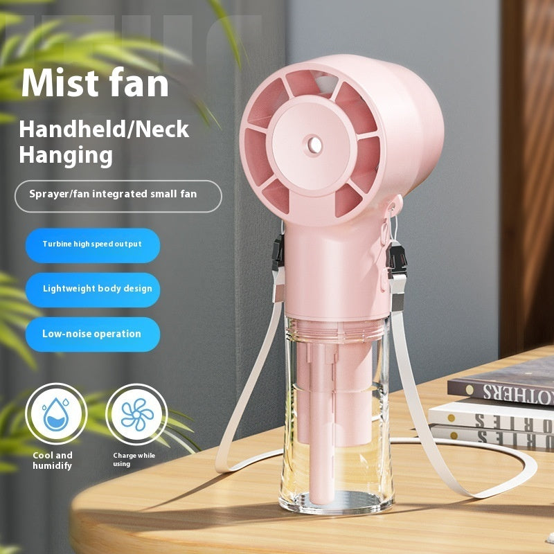 Mini Fan Multifunctional Halter Usb Hand-held Spray Fan