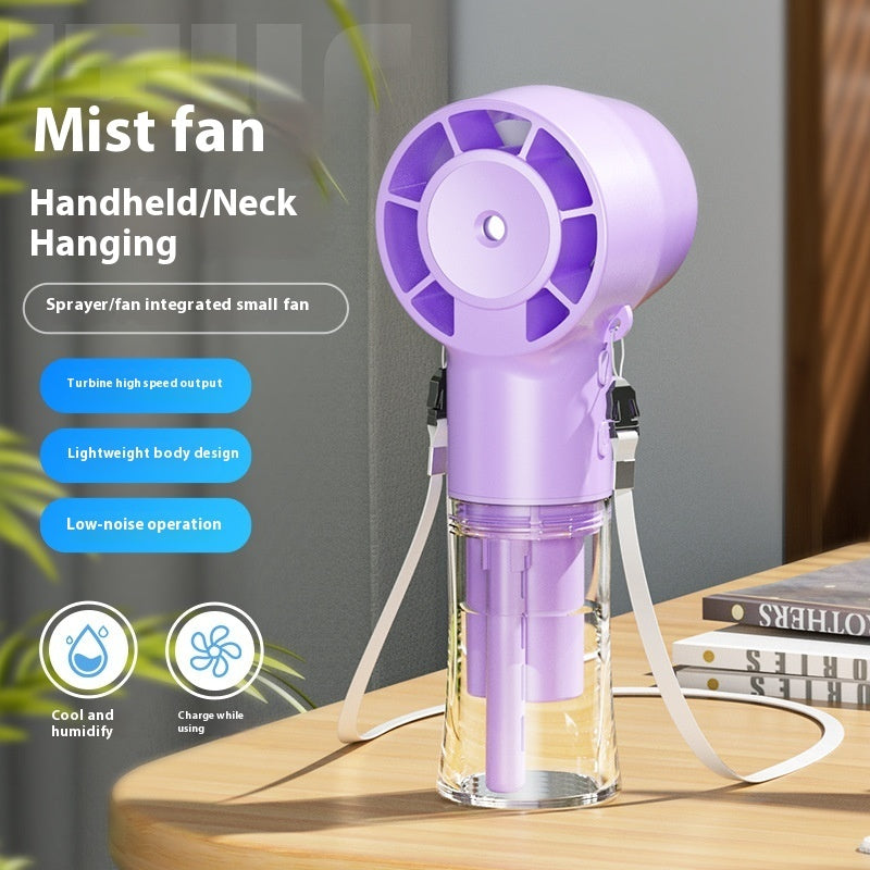 Mini Fan Multifunctional Halter Usb Hand-held Spray Fan